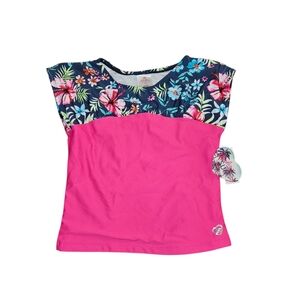 nwt girl's Sz 10 Skechers Surf Short Sleeve Rashgaurd UPF 50